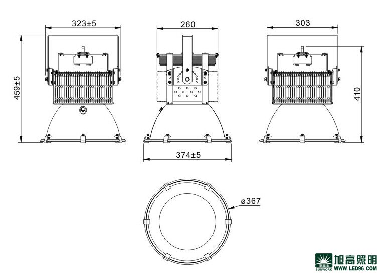 高檔高端SWK205-100w高效LED工礦燈，LED工廠燈廠家直銷，LED節(jié)能燈體育場館